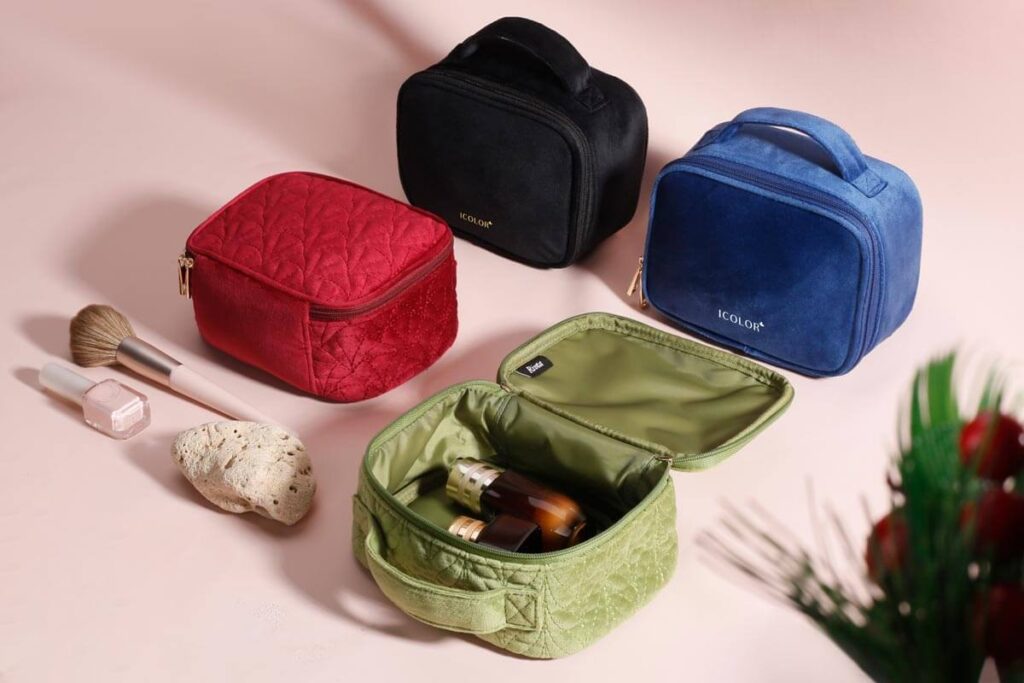 small case cosmetic cases rpet velvet imc059