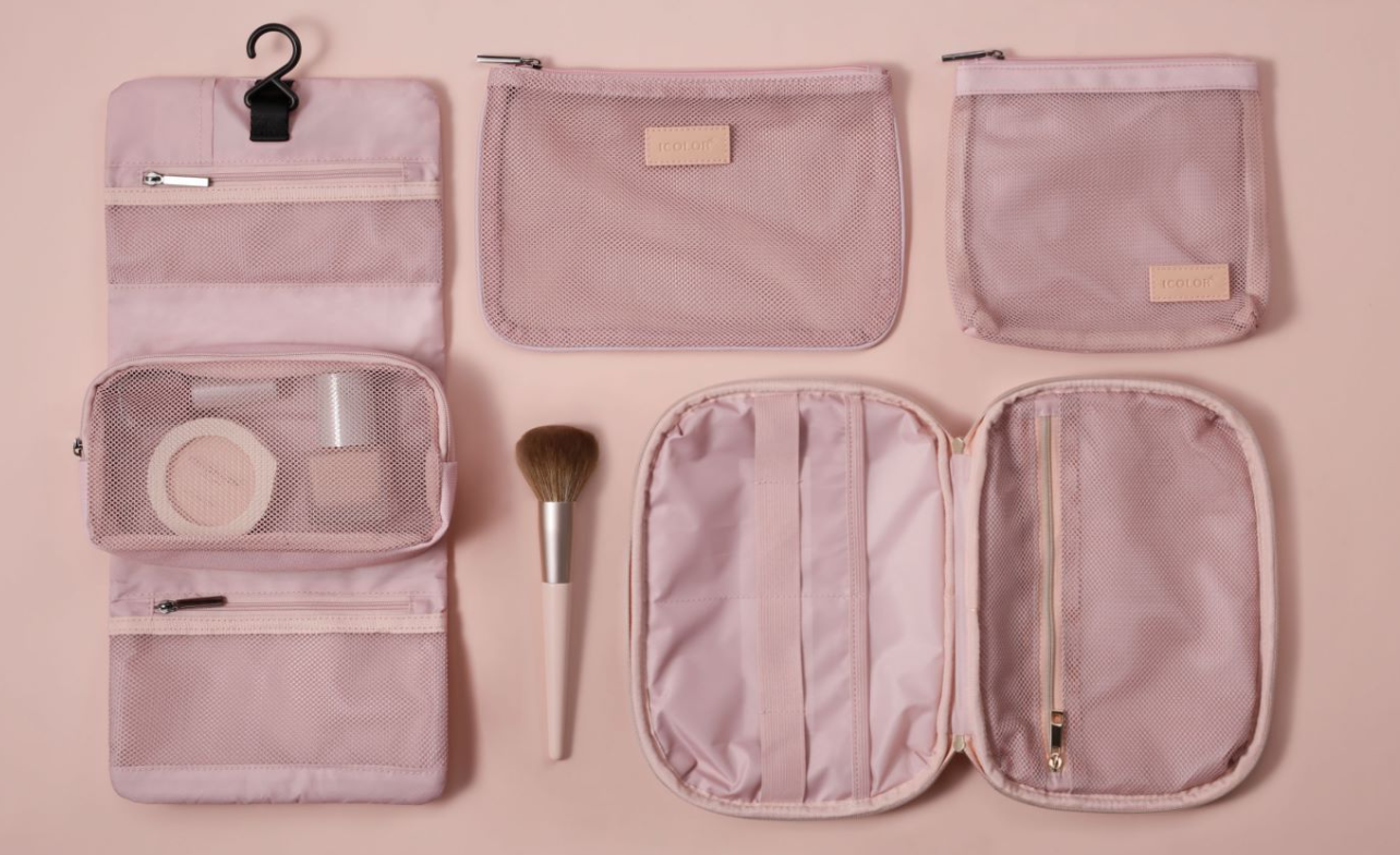 Quality comparison between virgin nylon and GRS 100% recycled PET makeup bags