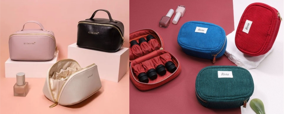 organized cosmetic bag
