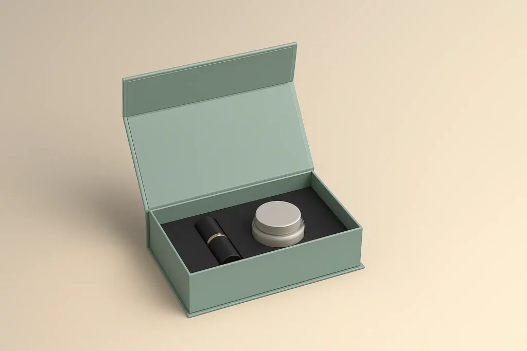 Magnetic closure cosmetic box for luxury beauty packaging sample review