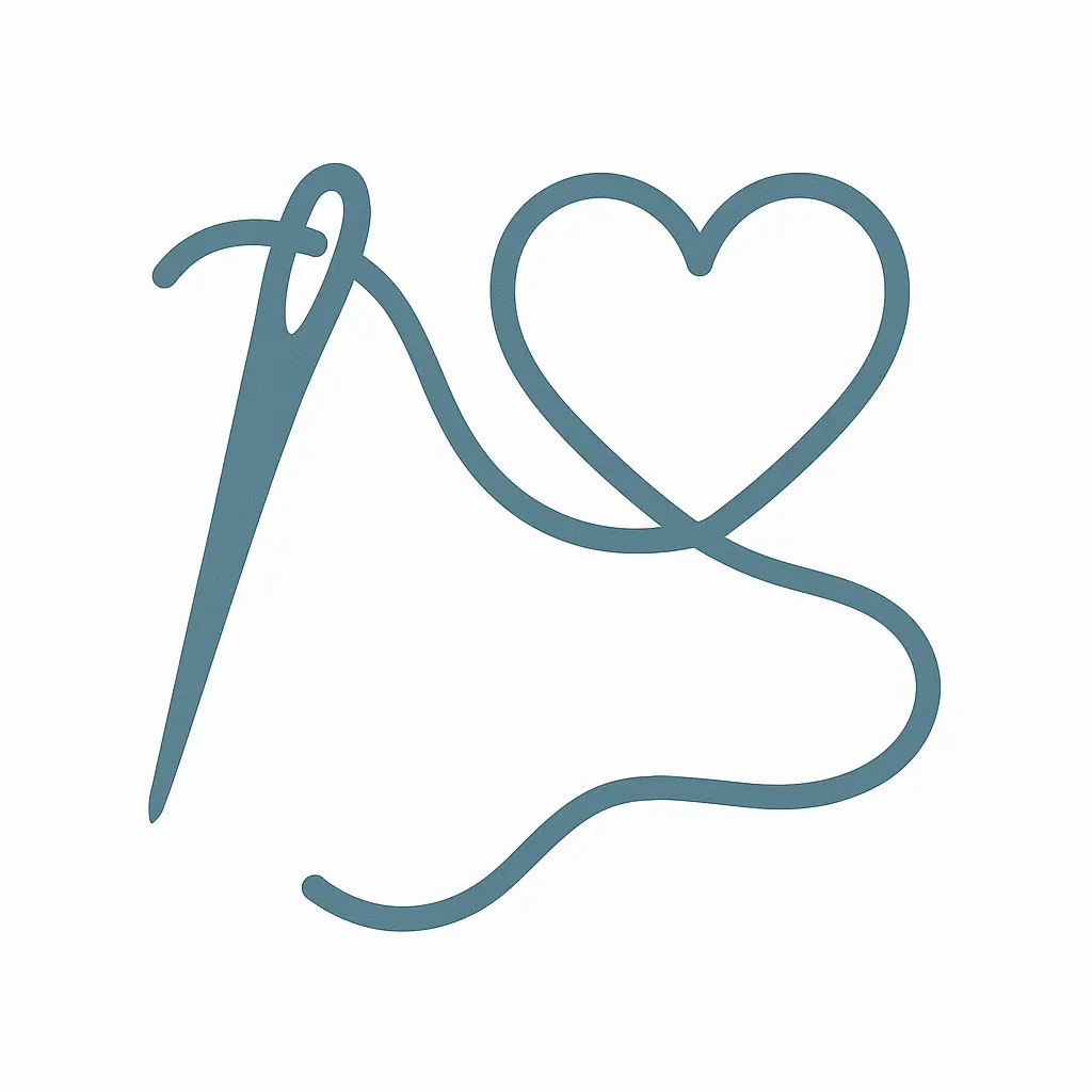Needle and thread icon symbolizing artisanal stitching craftsmanship and premium handmade