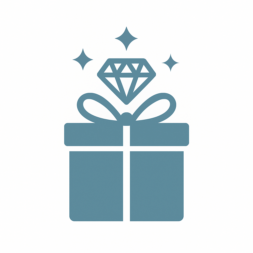 Luxury packaging icon representing increased perceived value and premium brand positioning