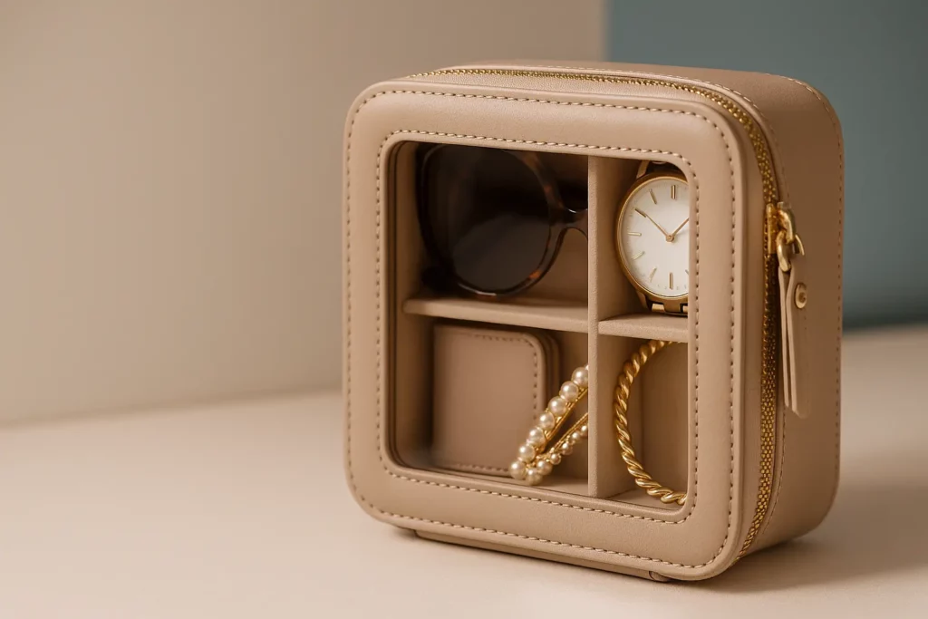 Luxury accessory box construction for premium shaped packaging