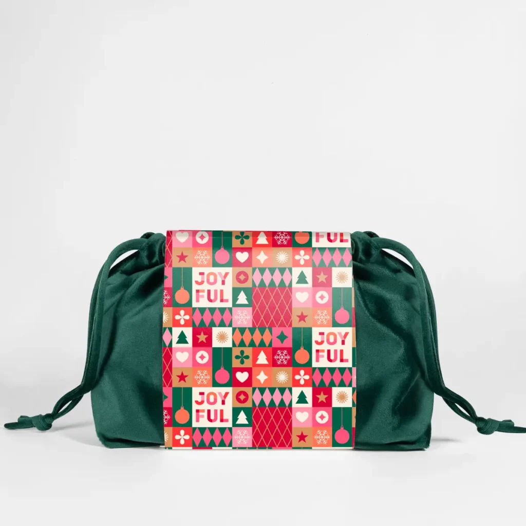 Custom Printed Christmas & Holiday Drawstring Bags - FDP-902