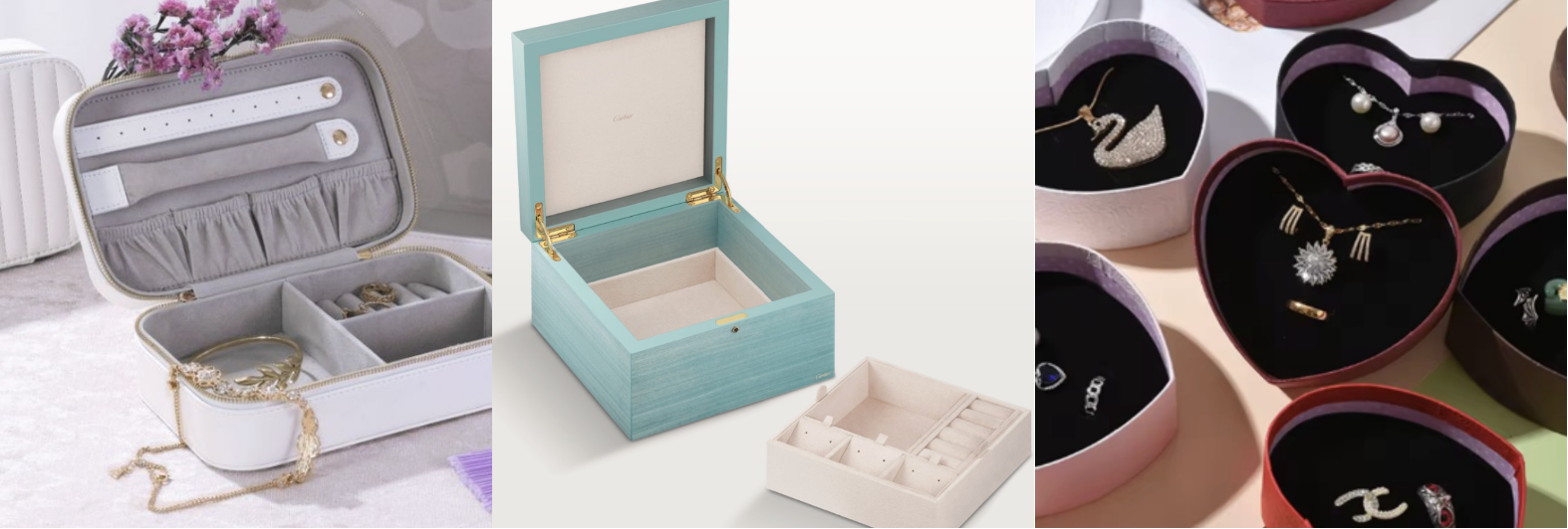 Comparison of a standard white box and a highly customized box with unique materials