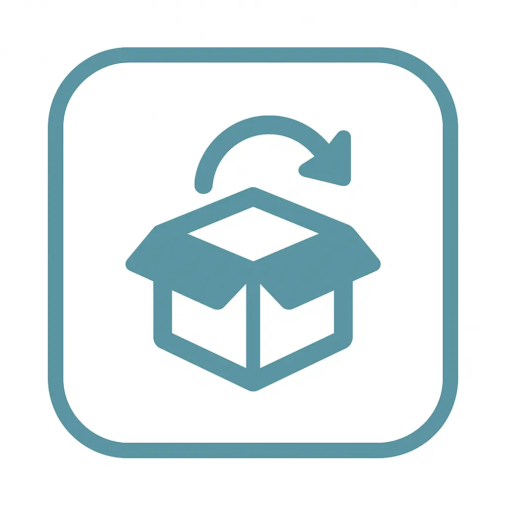 Flawless execution icon representing reliable custom packaging delivery