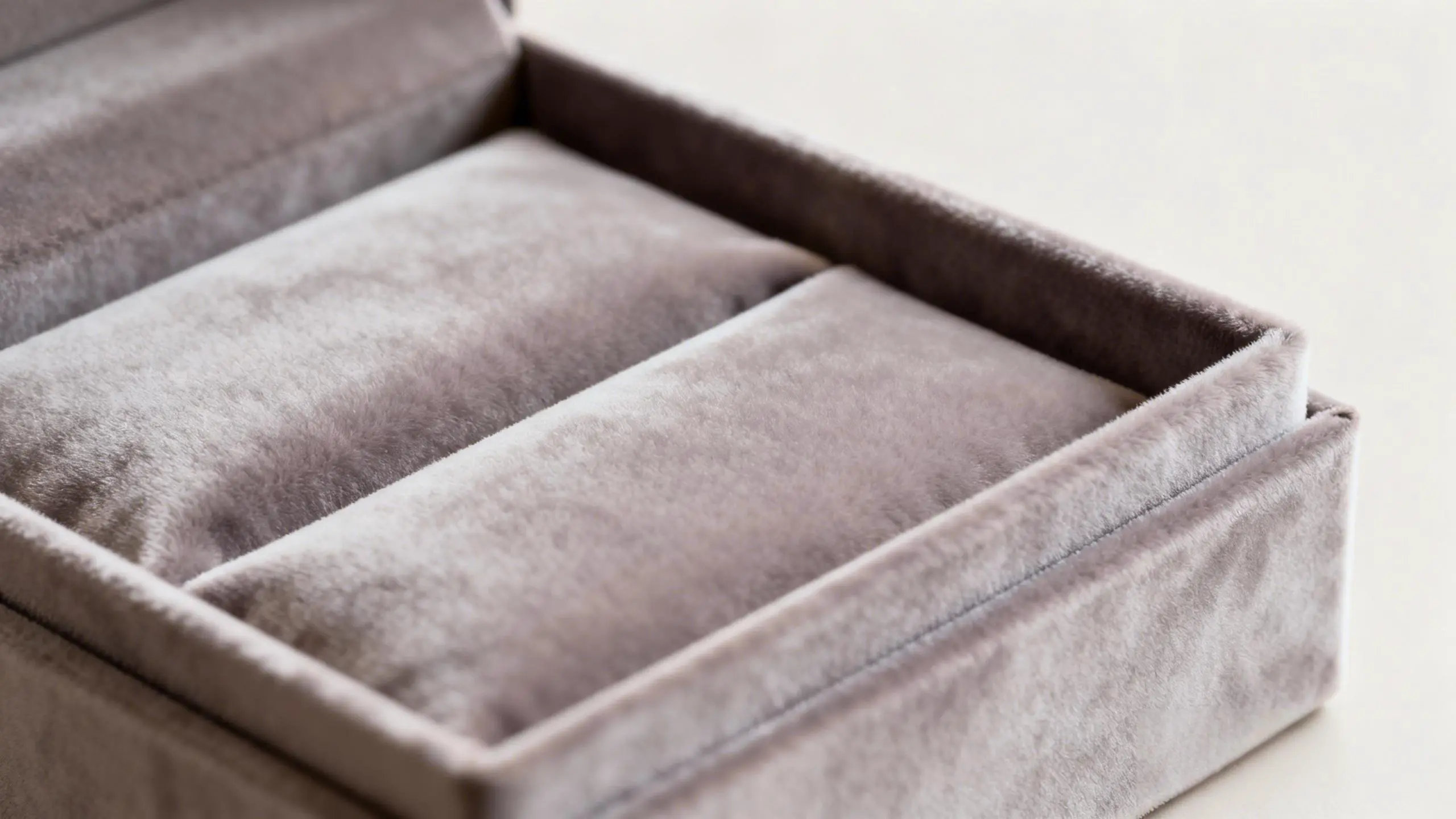rPET velvet jewelry box with matching drawstring pouch