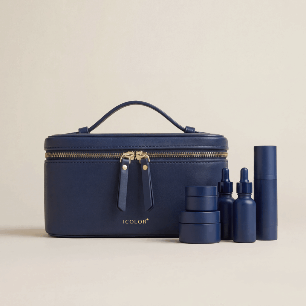 For a top-tier European brand, we engineered a multi-level vegan leather train case with custom-fit recesses to present their flagship collection.