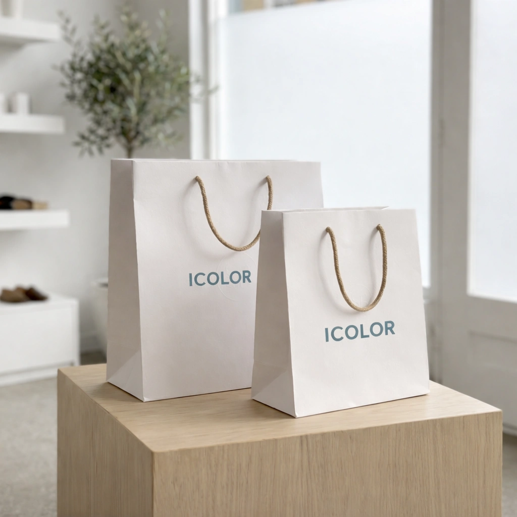 Custom paper bags used to extend brand visibility in retail and event settings