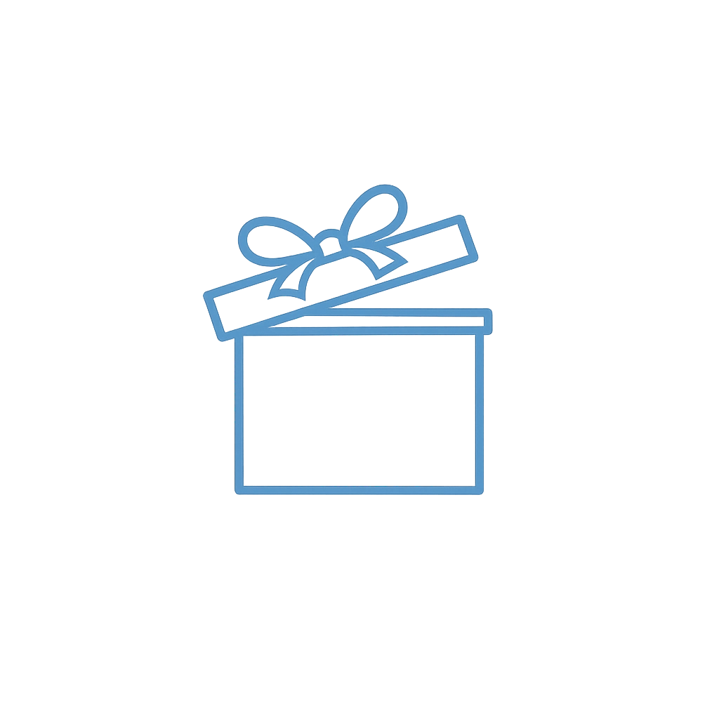 Rigid gift box packaging icon for premium essential oils