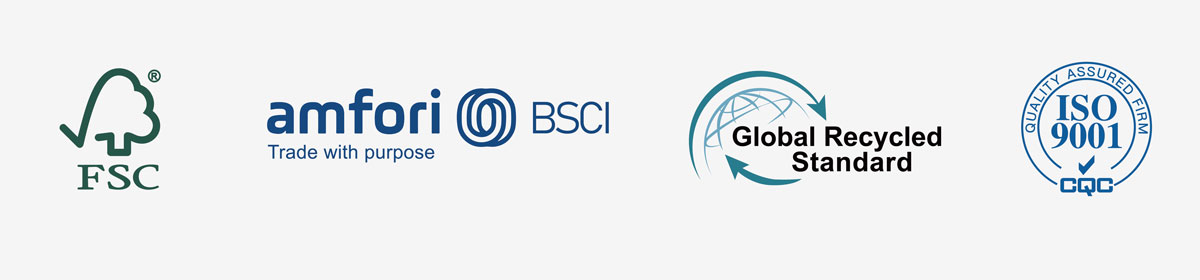 FSC BSCI GRS ISO certifications — Ecoicolor rigid box manufacturer Shenzhen