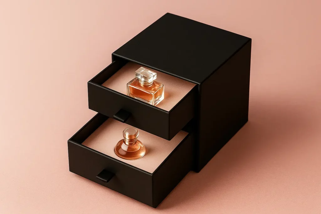 Drawer box perfume packaging for insert and bottle fit review