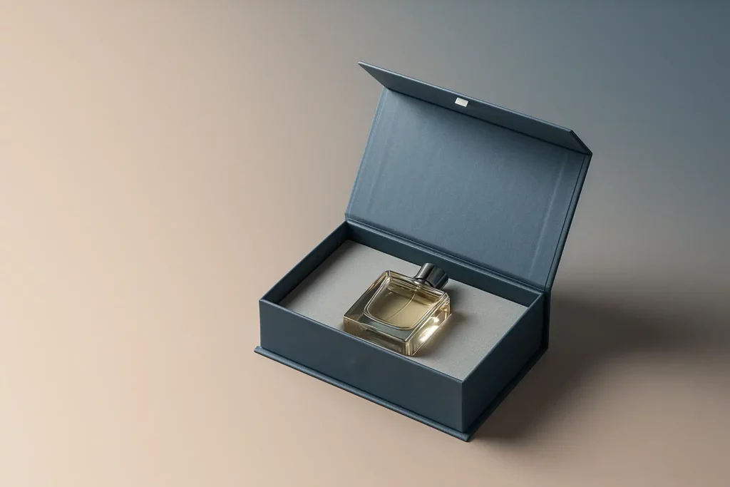 Magnetic closure box option for premium fragrance packaging
