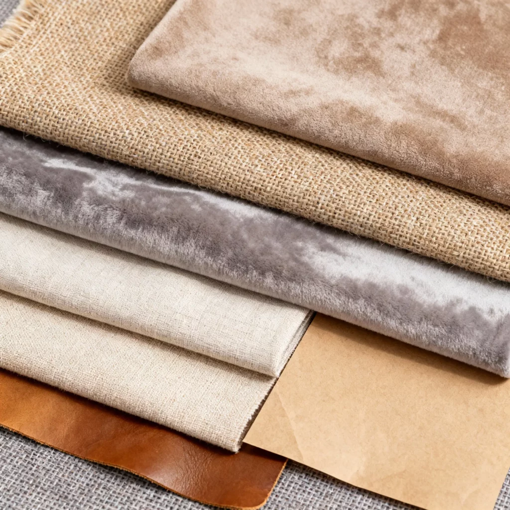 Material swatches for beauty packaging RFQ target price planning