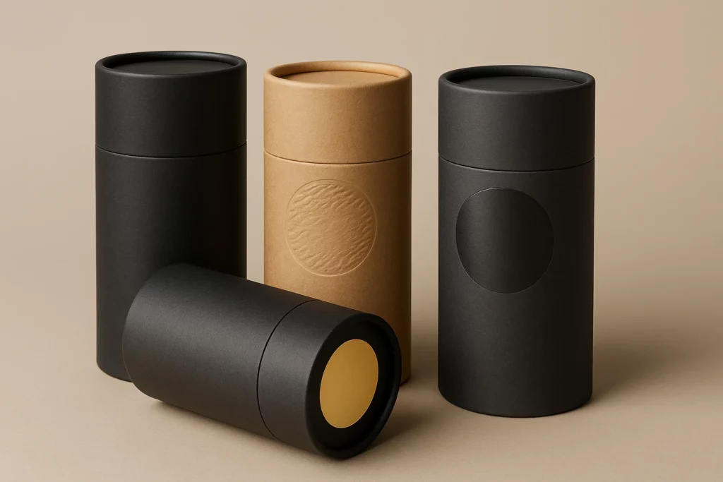Paper tube wrap finishes and label route for essential oil packaging review