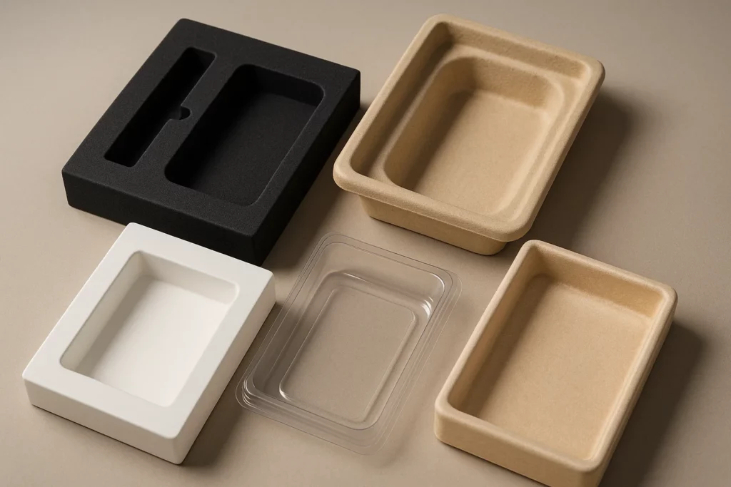 Rigid box insert material comparison for fragrance projects