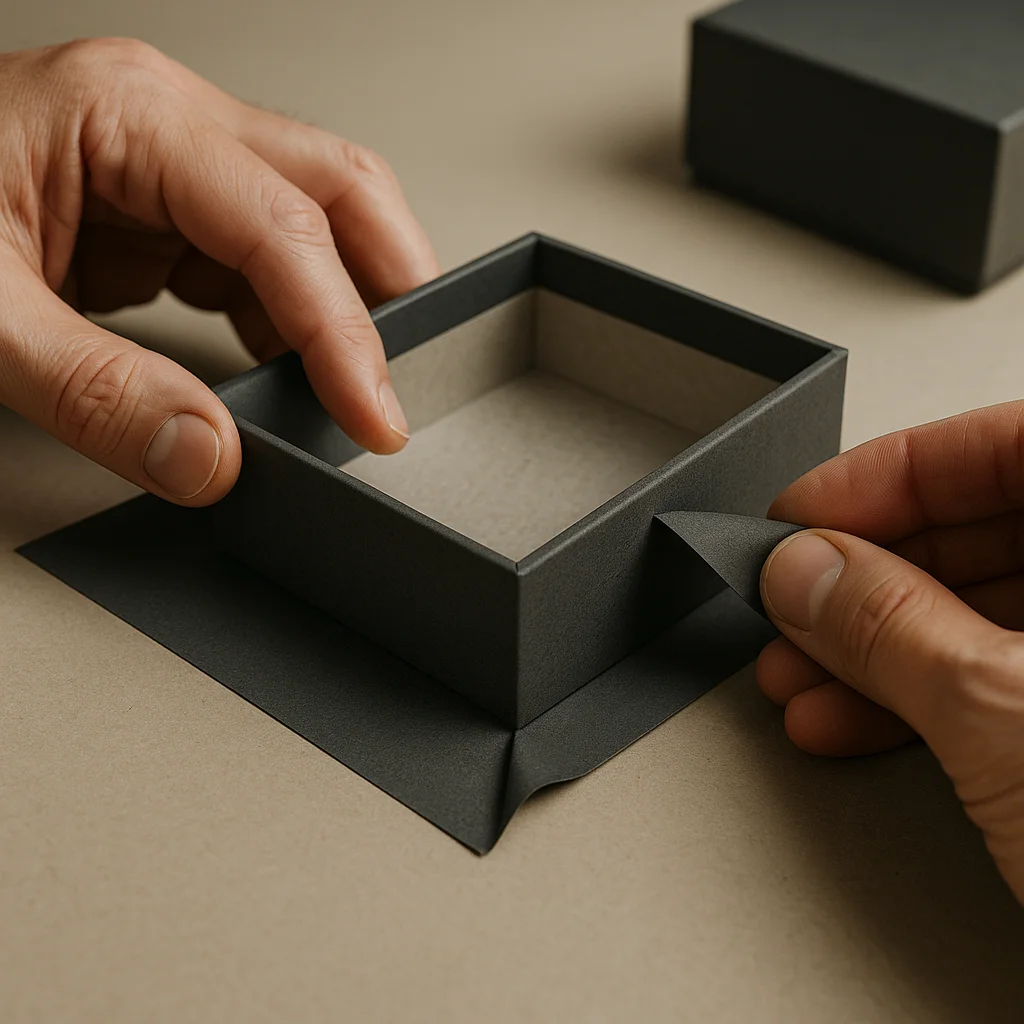 Rigid box craftsmanship and sample review before bulk production