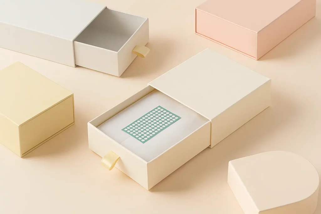Luxury drawer boxes for beauty brand rigid box sourcing