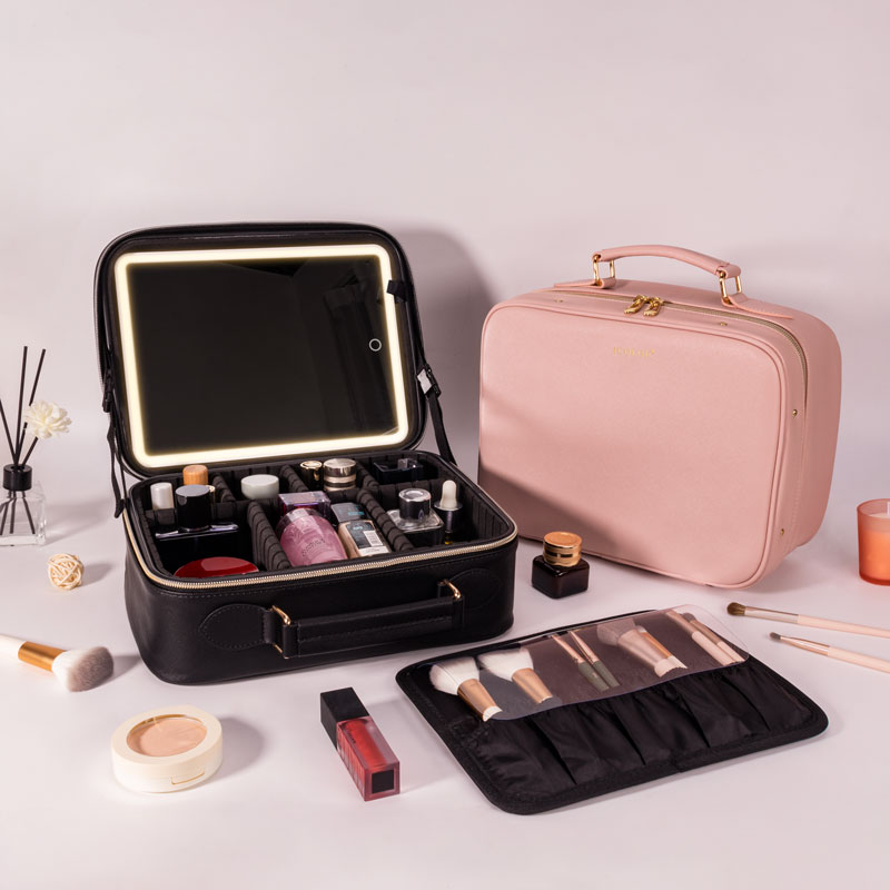 Structured vanity case for product fit and sample approval checks